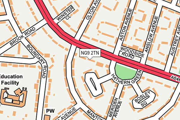 NG9 2TN map - OS OpenMap – Local (Ordnance Survey)