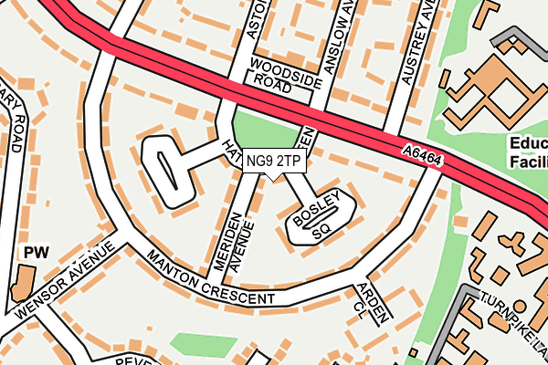 NG9 2TP map - OS OpenMap – Local (Ordnance Survey)
