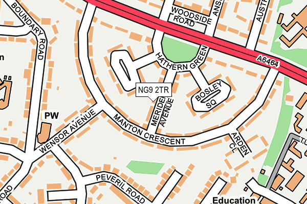 NG9 2TR map - OS OpenMap – Local (Ordnance Survey)