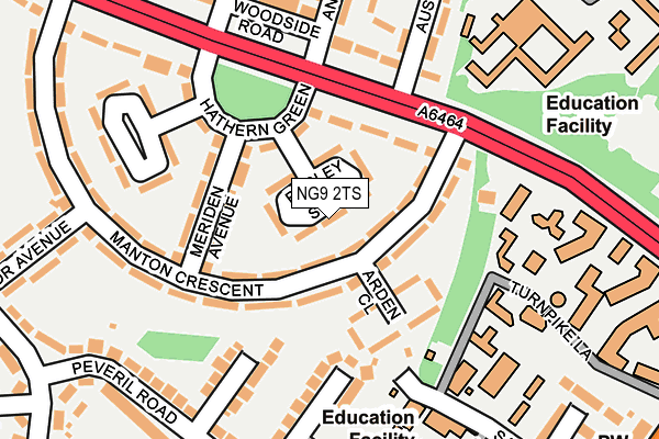 NG9 2TS map - OS OpenMap – Local (Ordnance Survey)