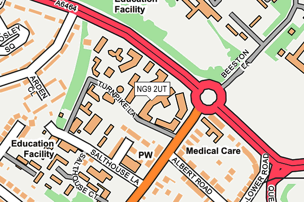 NG9 2UT map - OS OpenMap – Local (Ordnance Survey)