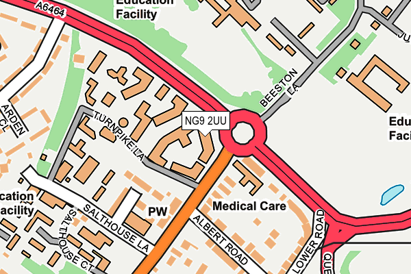 NG9 2UU map - OS OpenMap – Local (Ordnance Survey)