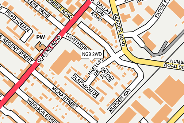 NG9 2WD map - OS OpenMap – Local (Ordnance Survey)