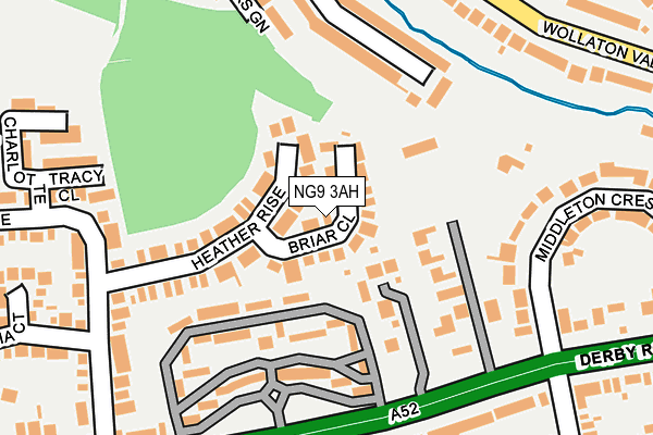 NG9 3AH map - OS OpenMap – Local (Ordnance Survey)