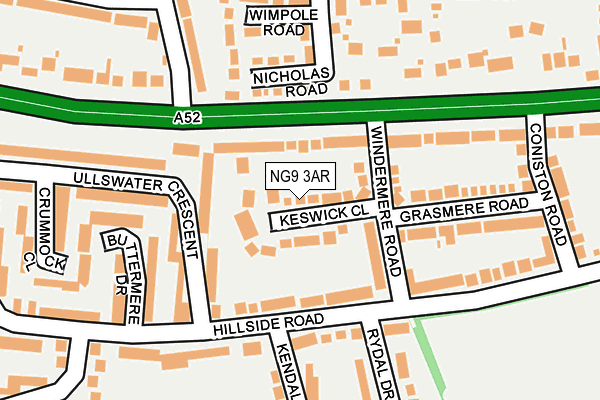 NG9 3AR map - OS OpenMap – Local (Ordnance Survey)