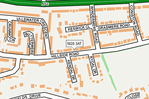 NG9 3AT map - OS OpenMap – Local (Ordnance Survey)