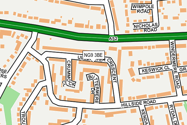 NG9 3BE map - OS OpenMap – Local (Ordnance Survey)