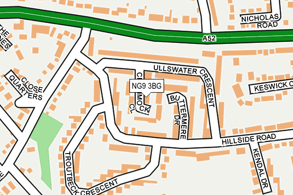 NG9 3BG map - OS OpenMap – Local (Ordnance Survey)