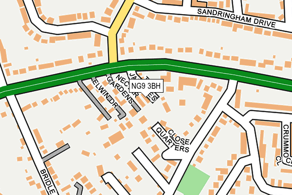 NG9 3BH map - OS OpenMap – Local (Ordnance Survey)