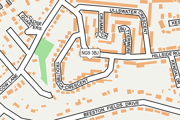 NG9 3BJ map - OS OpenMap – Local (Ordnance Survey)