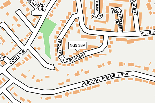 NG9 3BP map - OS OpenMap – Local (Ordnance Survey)