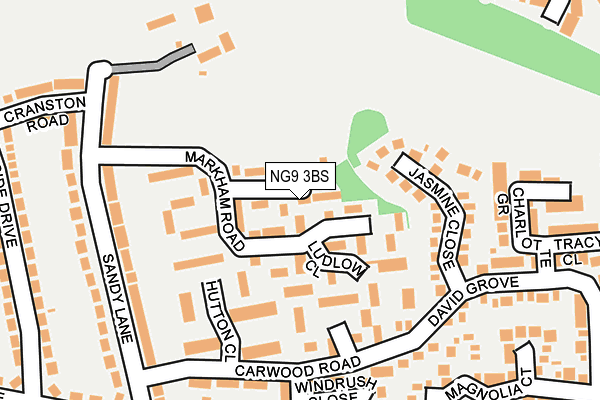 NG9 3BS map - OS OpenMap – Local (Ordnance Survey)