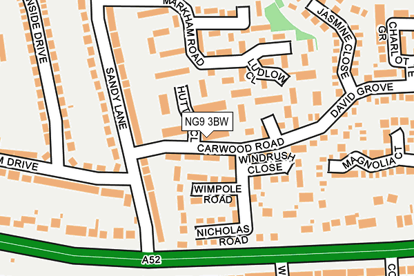 NG9 3BW map - OS OpenMap – Local (Ordnance Survey)