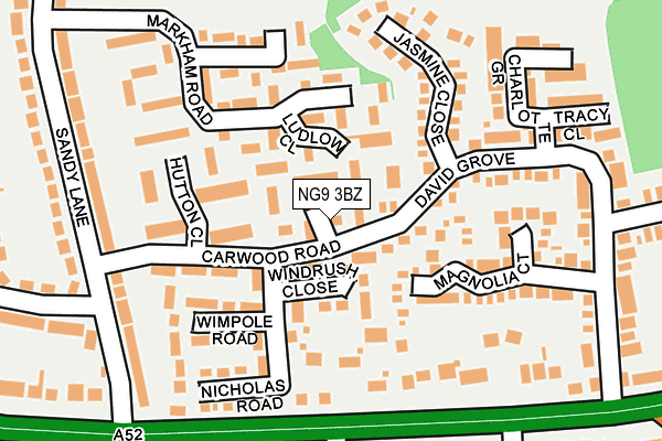 NG9 3BZ map - OS OpenMap – Local (Ordnance Survey)