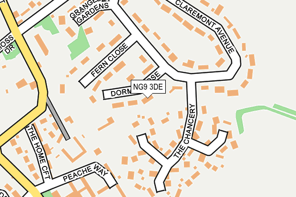 NG9 3DE map - OS OpenMap – Local (Ordnance Survey)