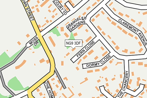 NG9 3DF map - OS OpenMap – Local (Ordnance Survey)