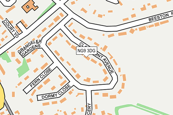 NG9 3DG map - OS OpenMap – Local (Ordnance Survey)