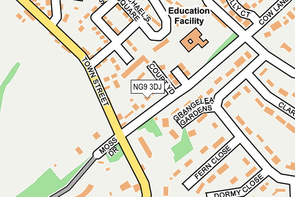 NG9 3DJ map - OS OpenMap – Local (Ordnance Survey)