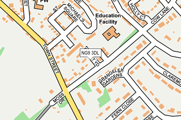 NG9 3DL map - OS OpenMap – Local (Ordnance Survey)