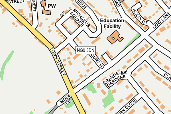 NG9 3DN map - OS OpenMap – Local (Ordnance Survey)