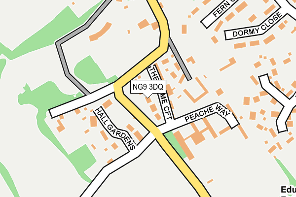 NG9 3DQ map - OS OpenMap – Local (Ordnance Survey)