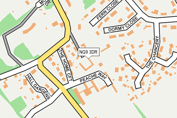NG9 3DR map - OS OpenMap – Local (Ordnance Survey)