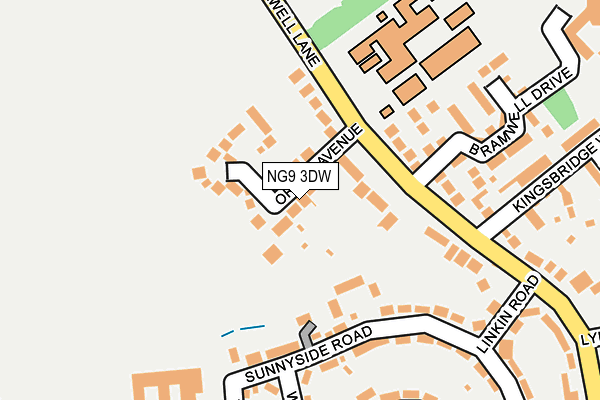 NG9 3DW map - OS OpenMap – Local (Ordnance Survey)