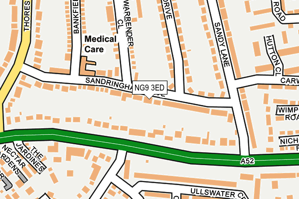 NG9 3ED map - OS OpenMap – Local (Ordnance Survey)
