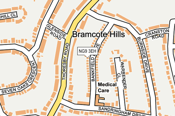 NG9 3EH map - OS OpenMap – Local (Ordnance Survey)