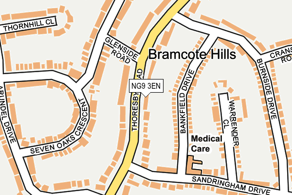 NG9 3EN map - OS OpenMap – Local (Ordnance Survey)