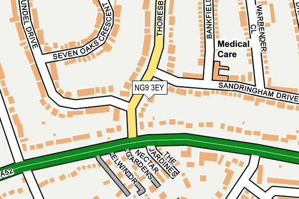 NG9 3EY map - OS OpenMap – Local (Ordnance Survey)