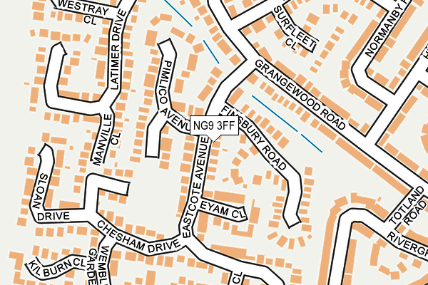 NG9 3FF map - OS OpenMap – Local (Ordnance Survey)