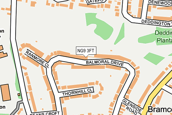 NG9 3FT map - OS OpenMap – Local (Ordnance Survey)