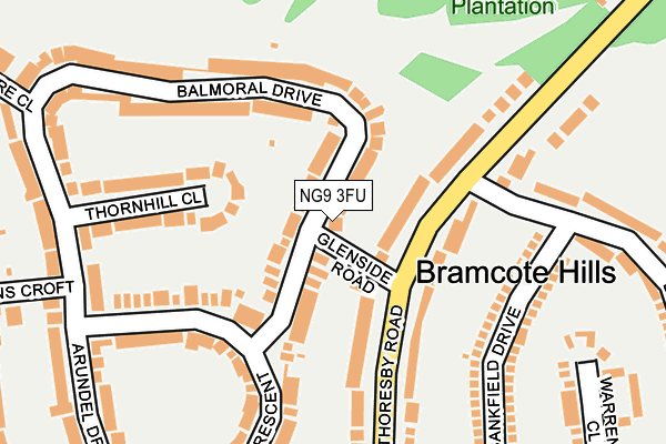 NG9 3FU map - OS OpenMap – Local (Ordnance Survey)