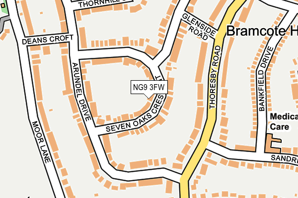 NG9 3FW map - OS OpenMap – Local (Ordnance Survey)