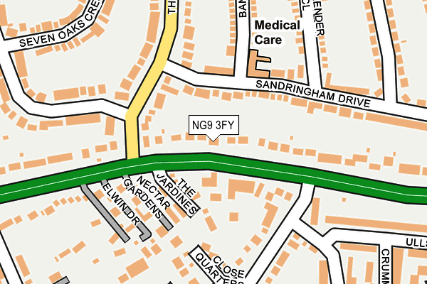 NG9 3FY map - OS OpenMap – Local (Ordnance Survey)