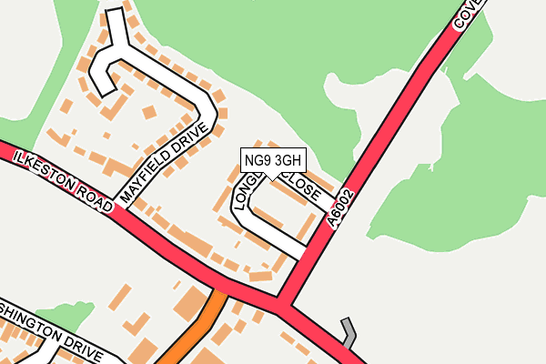 NG9 3GH map - OS OpenMap – Local (Ordnance Survey)