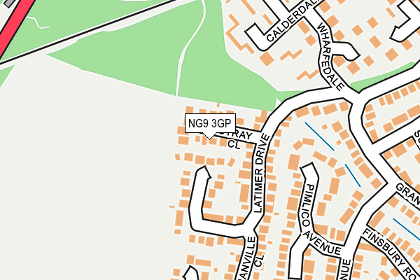 NG9 3GP map - OS OpenMap – Local (Ordnance Survey)