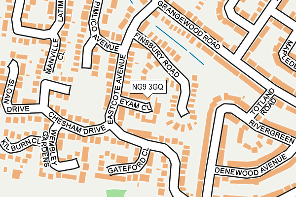 NG9 3GQ map - OS OpenMap – Local (Ordnance Survey)