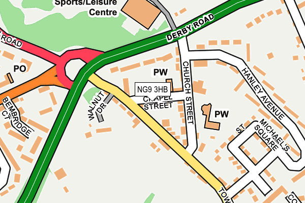 NG9 3HB map - OS OpenMap – Local (Ordnance Survey)