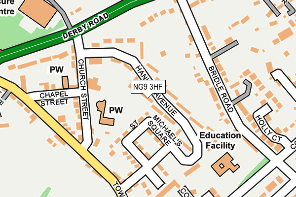 NG9 3HF map - OS OpenMap – Local (Ordnance Survey)