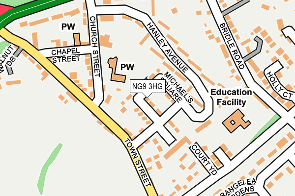 NG9 3HG map - OS OpenMap – Local (Ordnance Survey)