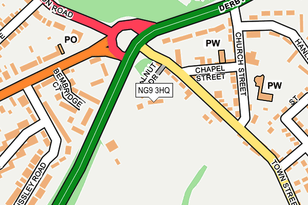 NG9 3HQ map - OS OpenMap – Local (Ordnance Survey)