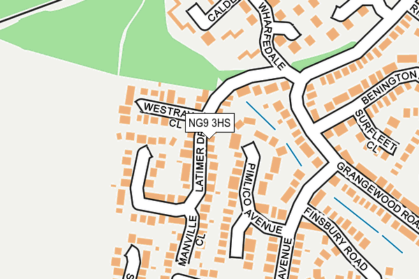 NG9 3HS map - OS OpenMap – Local (Ordnance Survey)