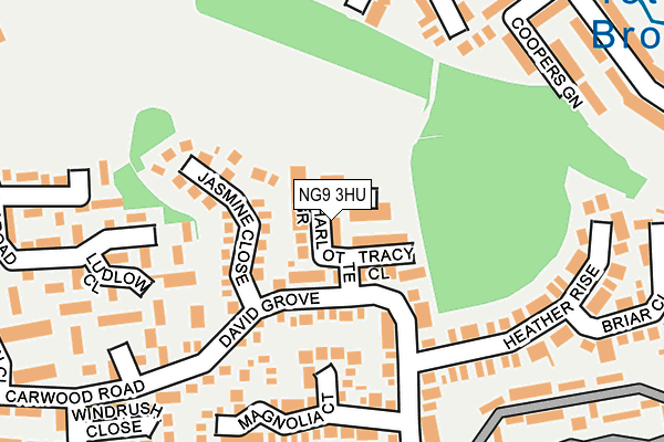 NG9 3HU map - OS OpenMap – Local (Ordnance Survey)