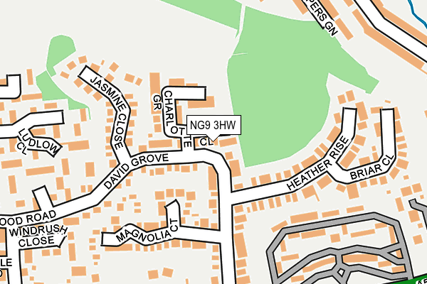 NG9 3HW map - OS OpenMap – Local (Ordnance Survey)
