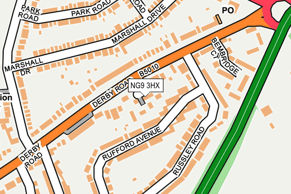 NG9 3HX map - OS OpenMap – Local (Ordnance Survey)