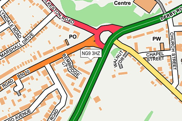 NG9 3HZ map - OS OpenMap – Local (Ordnance Survey)