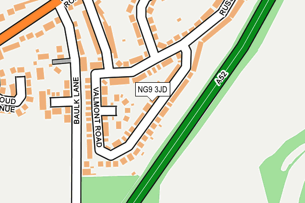 NG9 3JD map - OS OpenMap – Local (Ordnance Survey)
