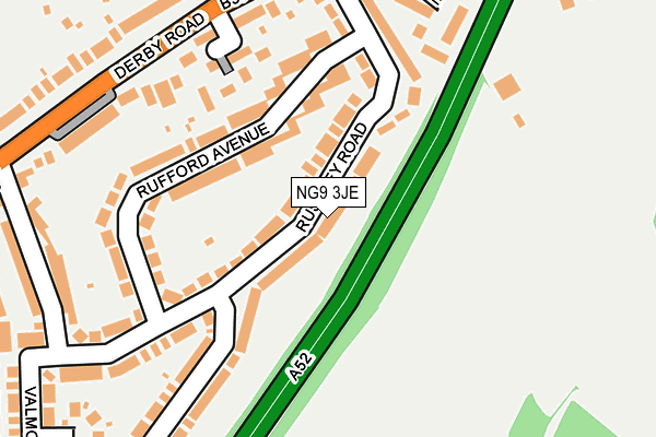 NG9 3JE map - OS OpenMap – Local (Ordnance Survey)